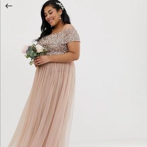 Sequined tulle dress